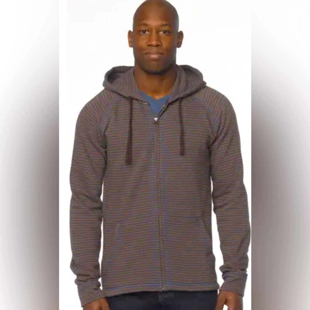 prAna Kennet Full Zip Hoodie - Men's-Blue Ridge-Medium